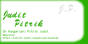 judit pitrik business card